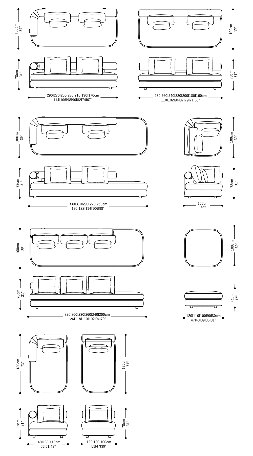 Image of the complete dimensions of the product